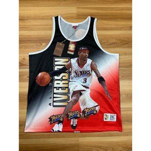 NBA Mitchell & Ness Allen Iverson Behind the Back 76ers Tank Jersey Size 2XL